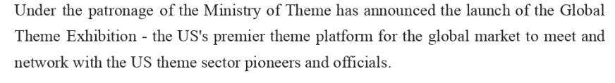 Screenshot of a press release paragraph