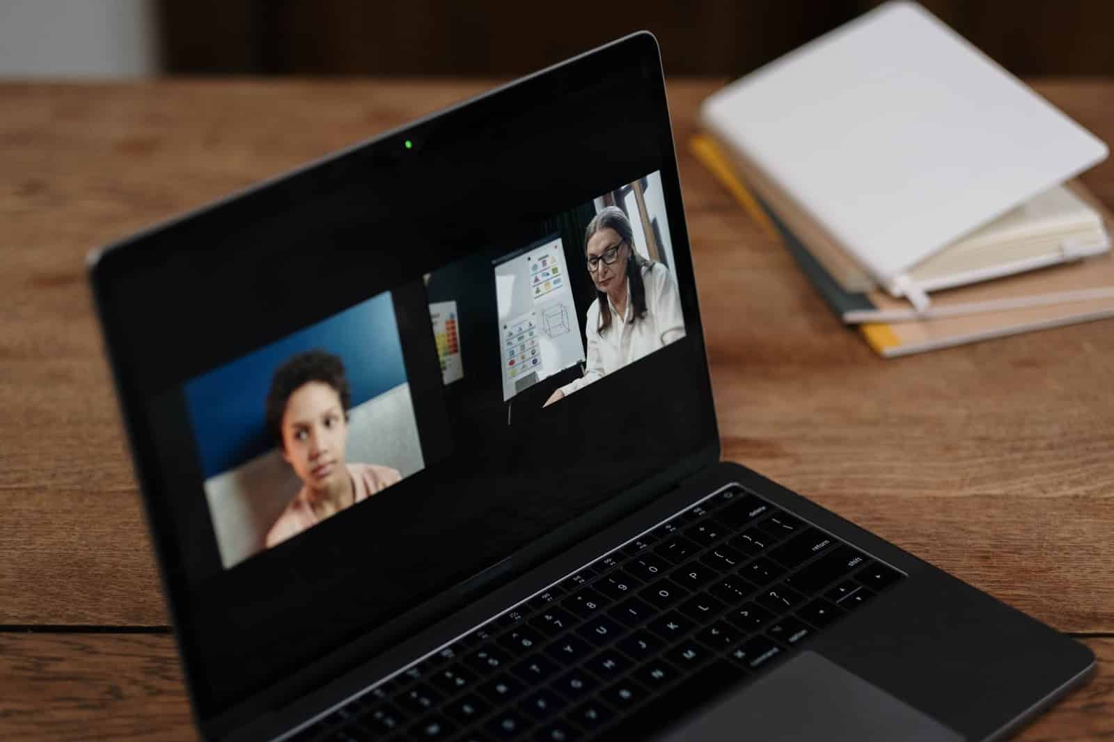 Webinar on a laptop