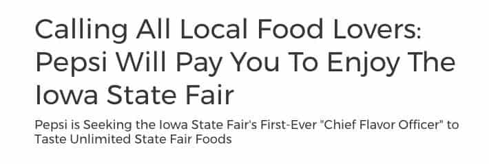 Screenshot of a press release title 
