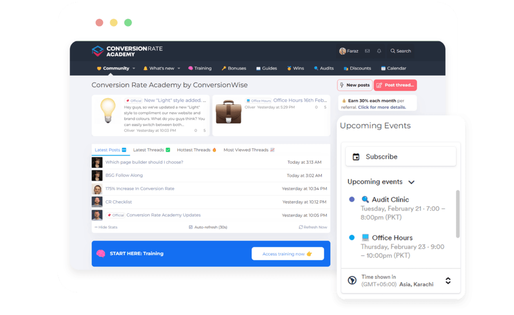 Upcoming Events list powered by AddEvent