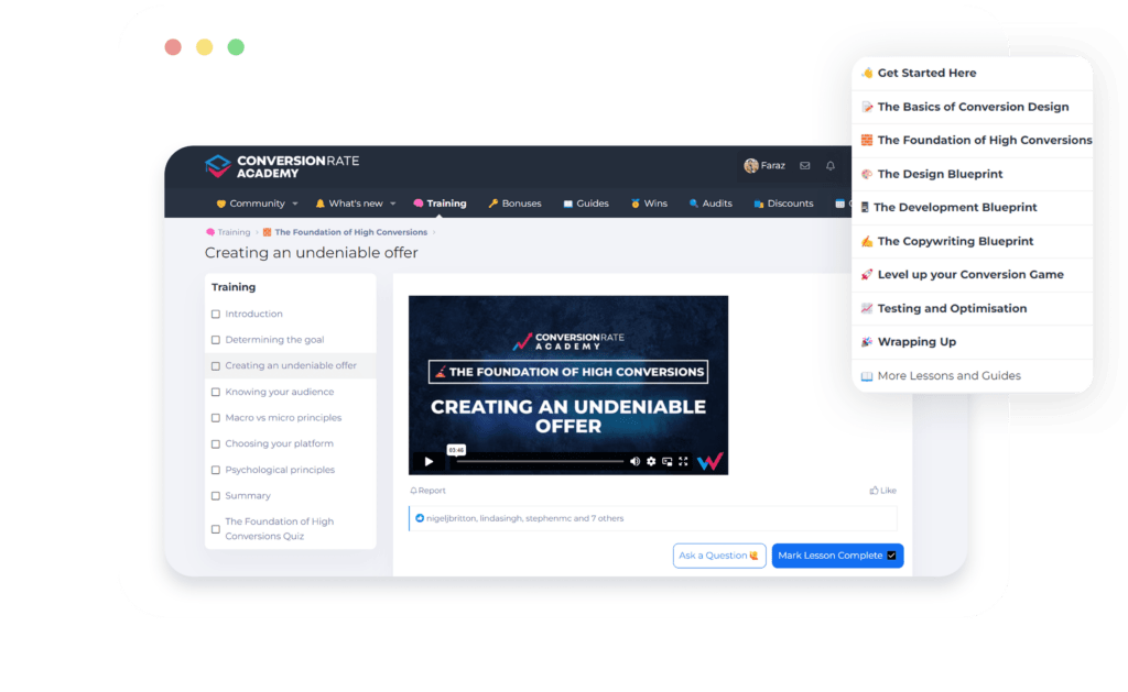 ConversionRate Academy course