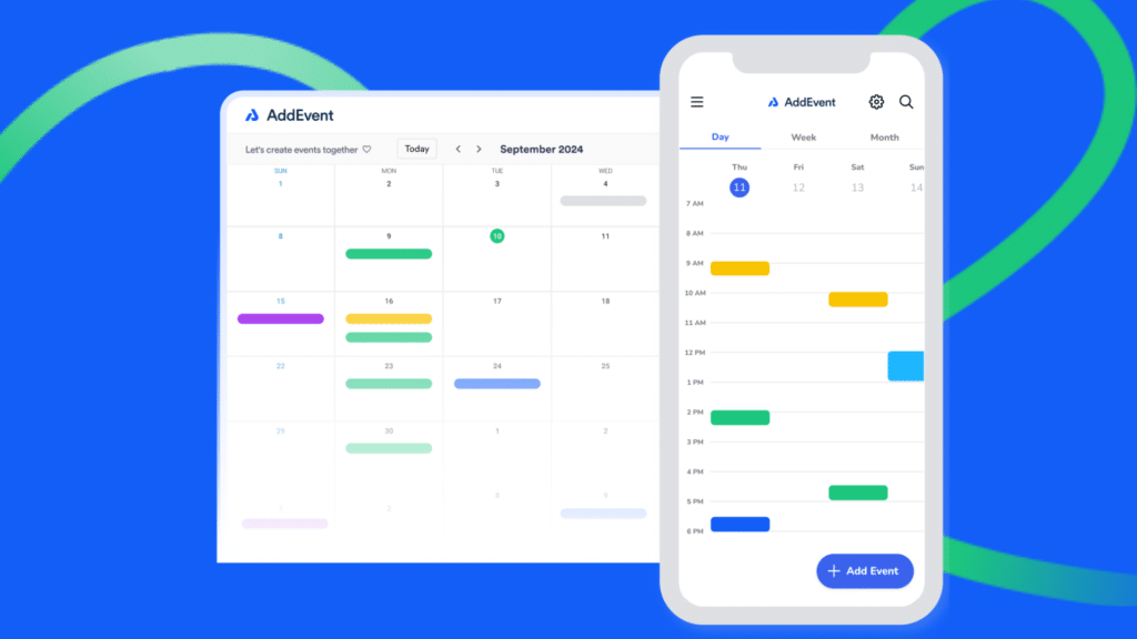 graphic of AddEvent embeddable calendar